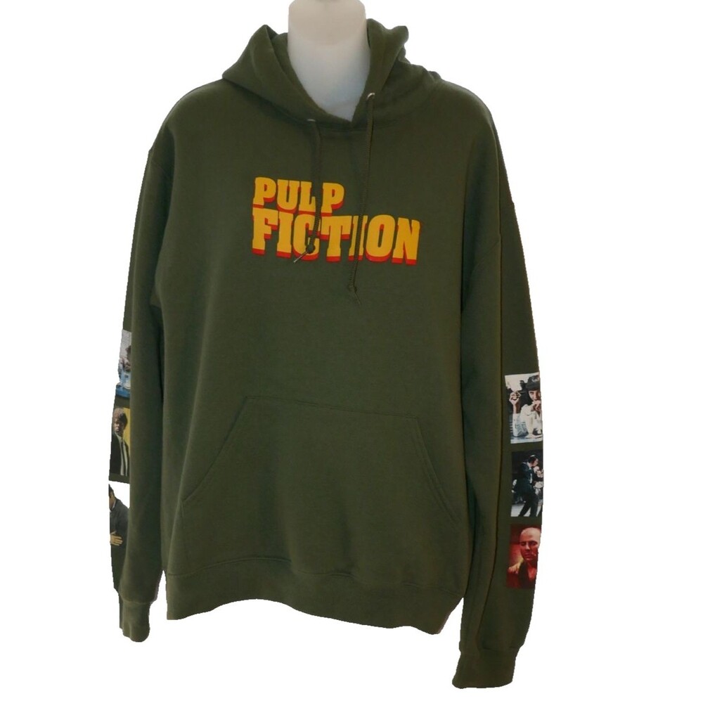 Urban Outfitters Tarantino's Pulp Fiction Puff Print Hoodie Sweatshirt Size M - Picture 4 of 13